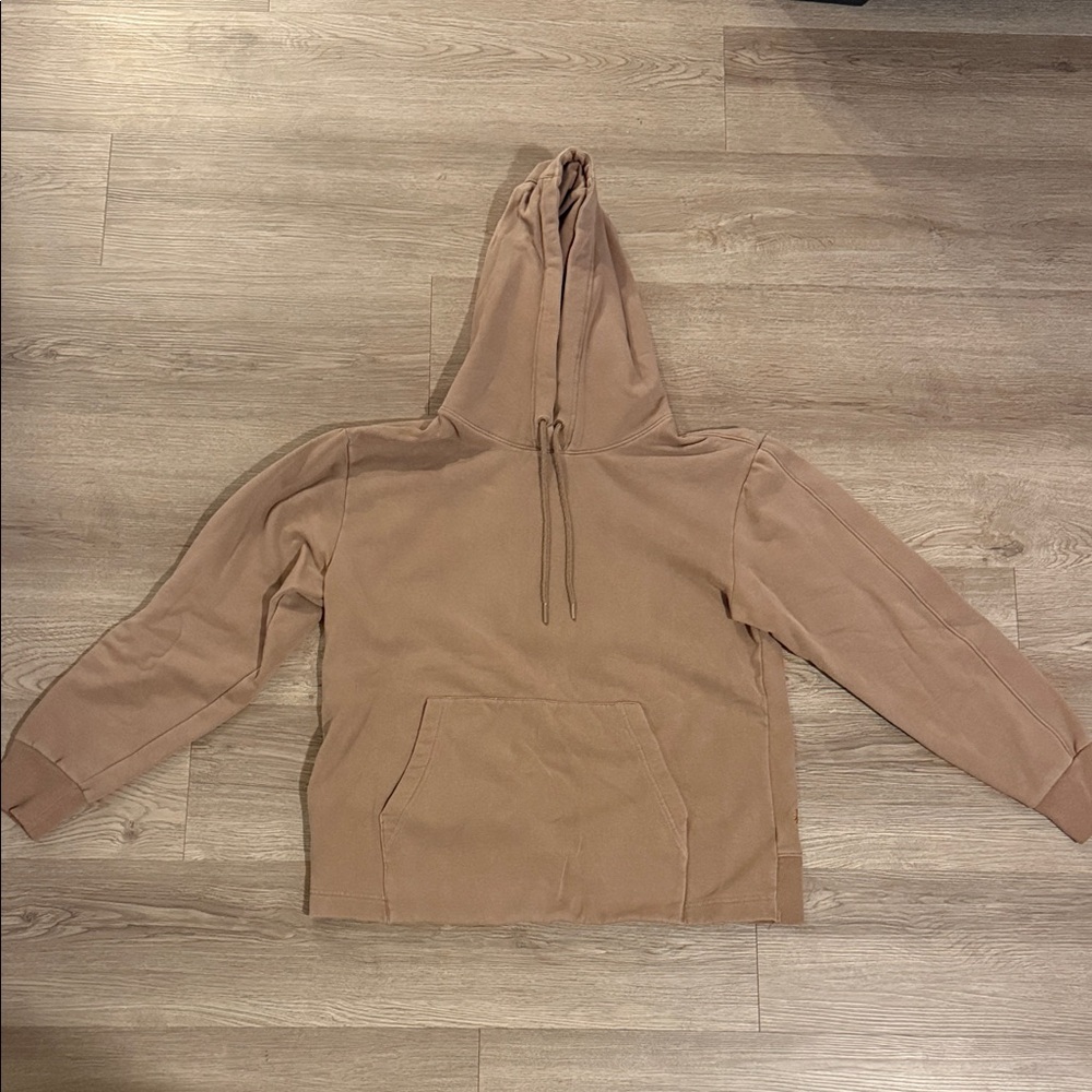 Athleta Beige Hoodie with Drawstring